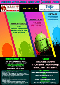 Android Applications Workshop (ANDROID-2018), Chennai, Tamil Nadu, India