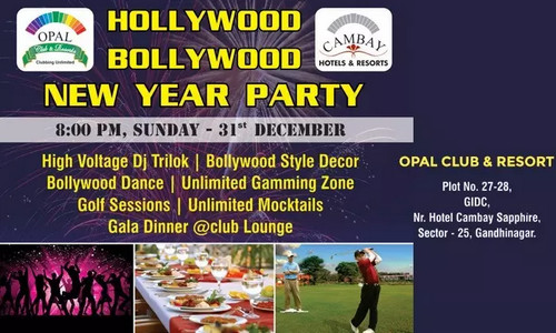New Year 2018 DJ Party - OPAL Club & Resort - Gandhinagar, Gandhinagar, Gujarat, India