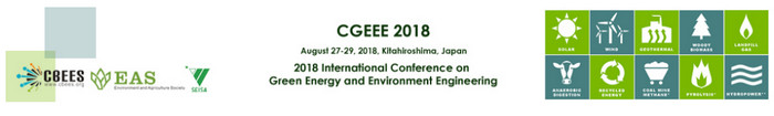 2018 International Conference on Green Energy and Environment Engineering (CGEEE 2018), Kitahiroshima, Japan