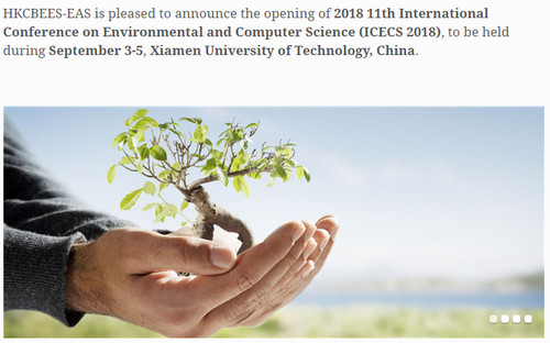 2018 11th International Conference on Environmental and Computer Science (ICECS 2018), Xiamen, Fujian, China