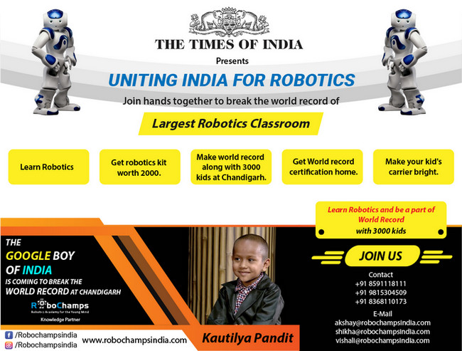 World's Largest Robotics Classroom, Chandigarh, India
