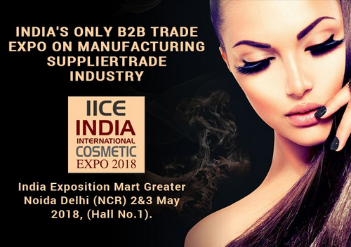 India International Cosmetic Expo 2018 in Greater Noida Delhi NCR, Noida, Uttar Pradesh, India