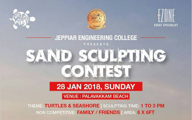 Sand Sculpting Contest 2018, Chennai, Tamil Nadu, India