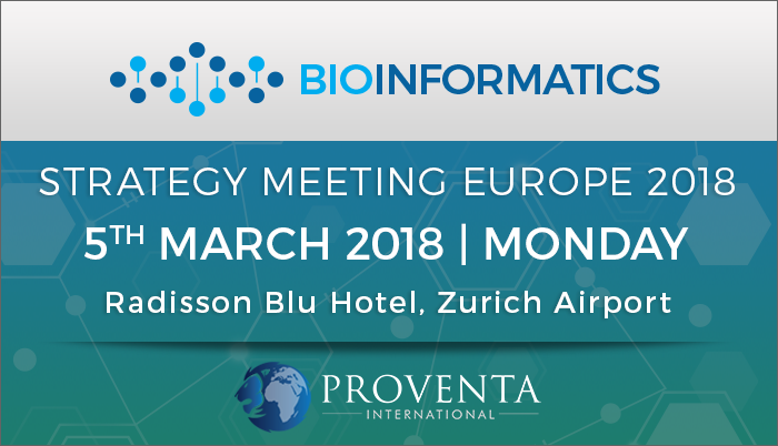 Bioinformatics Strategy Meeting Europe 2018, Rondellstrasse, Zürich, Switzerland