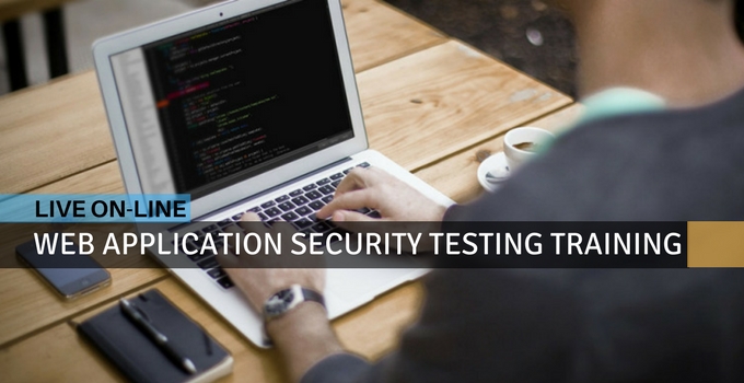 Live Online Training On Web Application Security Testing., 