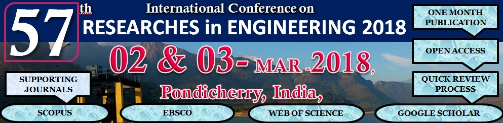 IOSRD- 57th International Conference on Researches in Engineering, Pondicherry, Puducherry, India