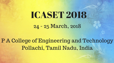 First International Conference on Advances in Science, Engineering and Technology 2018, Chennai, Tamil Nadu, India