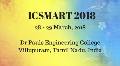 First International Conference on Sustainable Modern Advance in Research and Technology 2018, Viluppuram, Tamil Nadu, India
