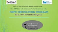 PMP Certification Program 12th to 16th March on 6th Edition