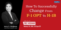 FREE Webinar: How To Successfully Change From F-1 OPT To H-1B