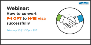 FREE Webinar: How To Convert F-1 Visa To H-1B Visa Successfully, Dublin, Ireland