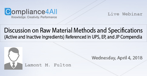 Discussion on Raw Material Methods and Specifications, Fremont, California, United States