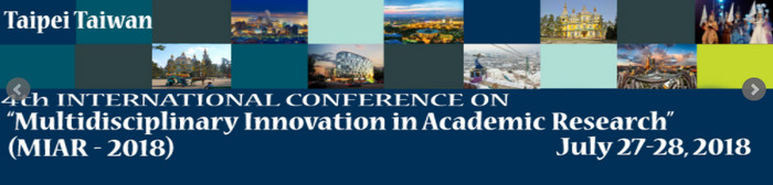 4th International Conference on  Multidisciplinary Innovation in Academic Research (MIAR-2018), 