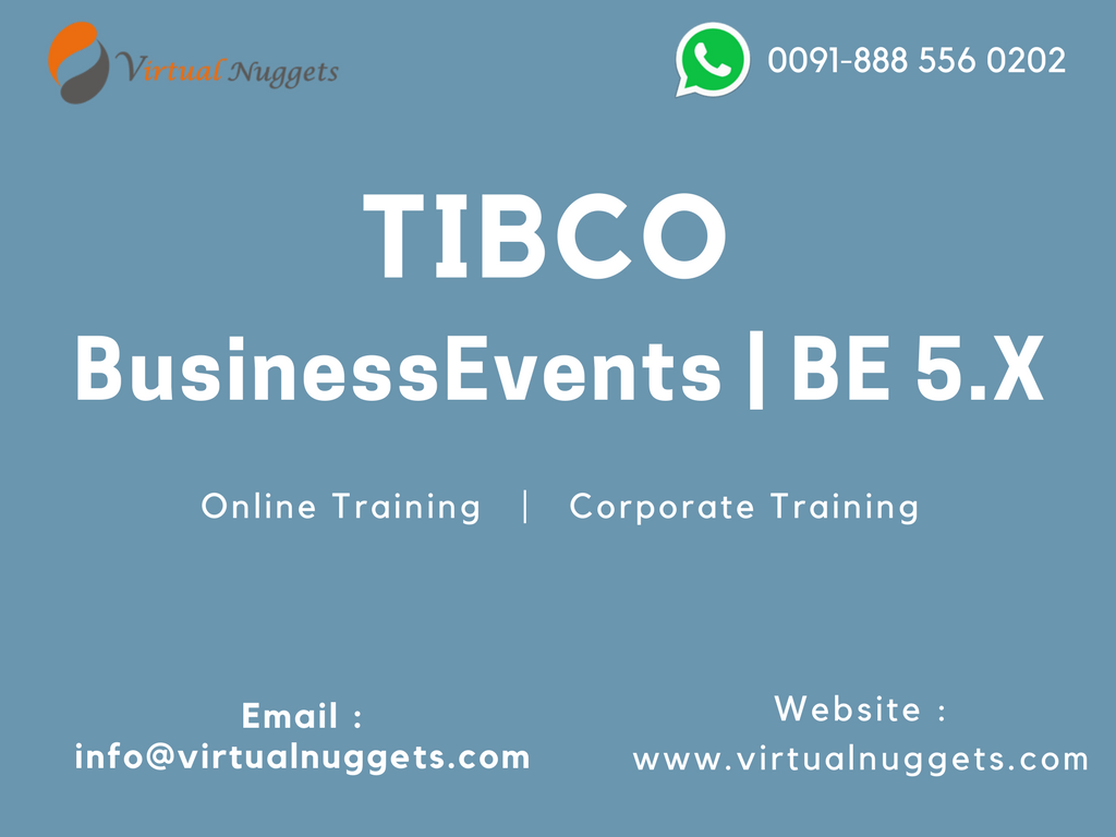 TIBCO BE | BusinessEvents Online Training, Los Angeles, California, United States