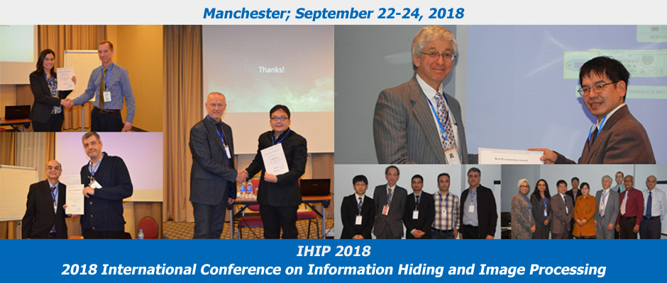 2018 International Conference on Information Hiding and Image Processing (IHIP 2018)--SCOPUS, Ei Compendex, Manchester, United Kingdom