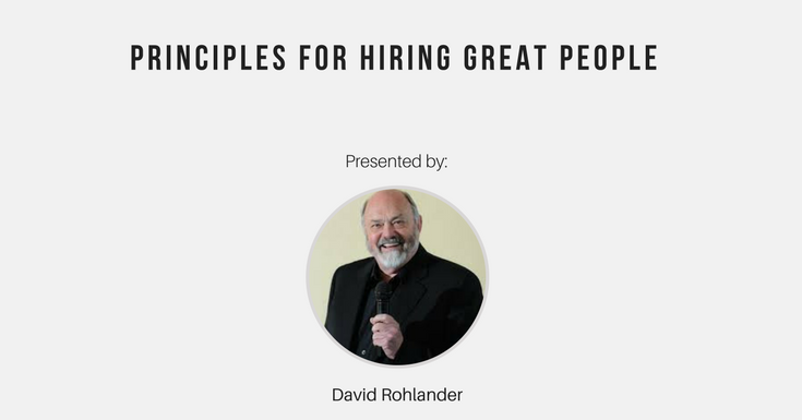 Principles of Hiring Great People, Denver, Colorado, United States