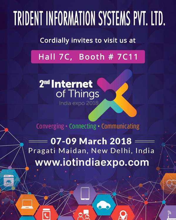 2nd Internet of Things Expo India 2018 at Pragati Maidan, New Delhi, Delhi, India
