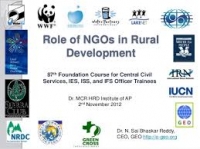 Rural Development course  (May 7, 2018 to May 11, 2018 for 5 Days)