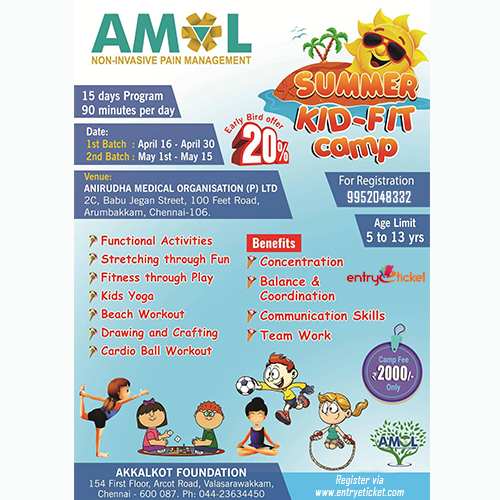 Summer Kid's Fit Camp in Chennai, Chennai, Tamil Nadu, India