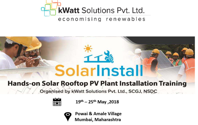 SolarInstall - Hands-on Solar Micro-Grid System design and PV Installation training, Mumbai, Maharashtra, India