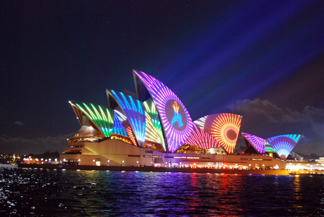 Vivid Sydney Harbour Dinner Cruise, Sydney, New South Wales, Australia