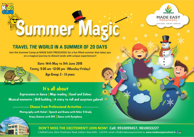 Summer Magic – A fun learning summer camp for kids, South Delhi, Delhi, India