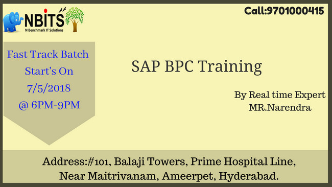 SAP BPC Fast track batch starts on May 7 th @ 6 PM, Hyderabad, Andhra Pradesh, India