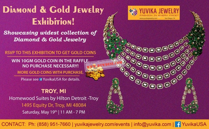 Diamond & Gold Jewelry Exhibition at Troy, Mi By Yuvika Jewelry, Oakland, Michigan, United States