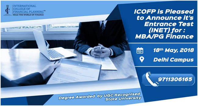 Entrance Test (INET) for MBA Finance, New Delhi, Delhi, India