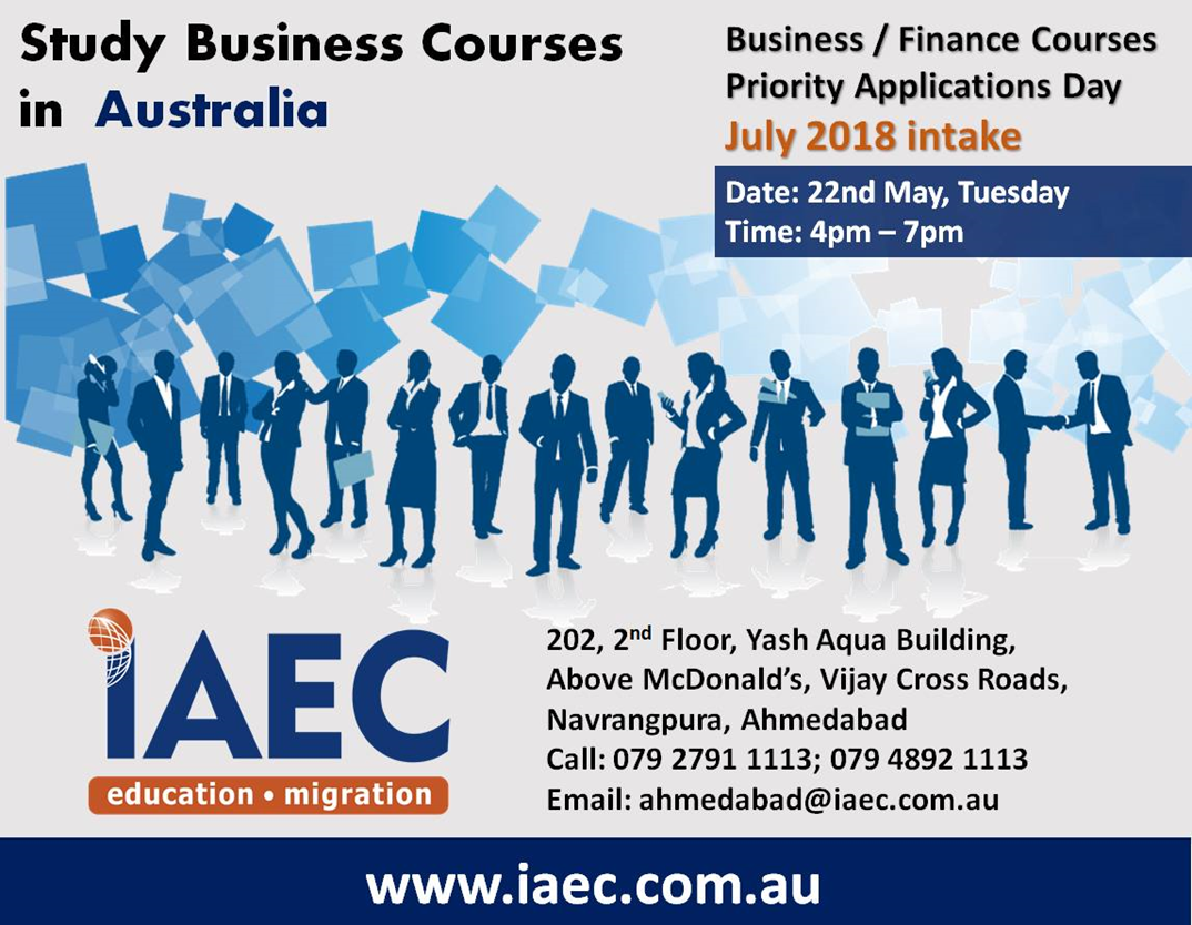 Business Courses - Admissions Information Day @ IAEC Ahmedabad, Ahmedabad, Gujarat, India