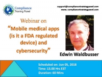 Mobile medical apps (is it a FDA regulated device) and cybersecurity
