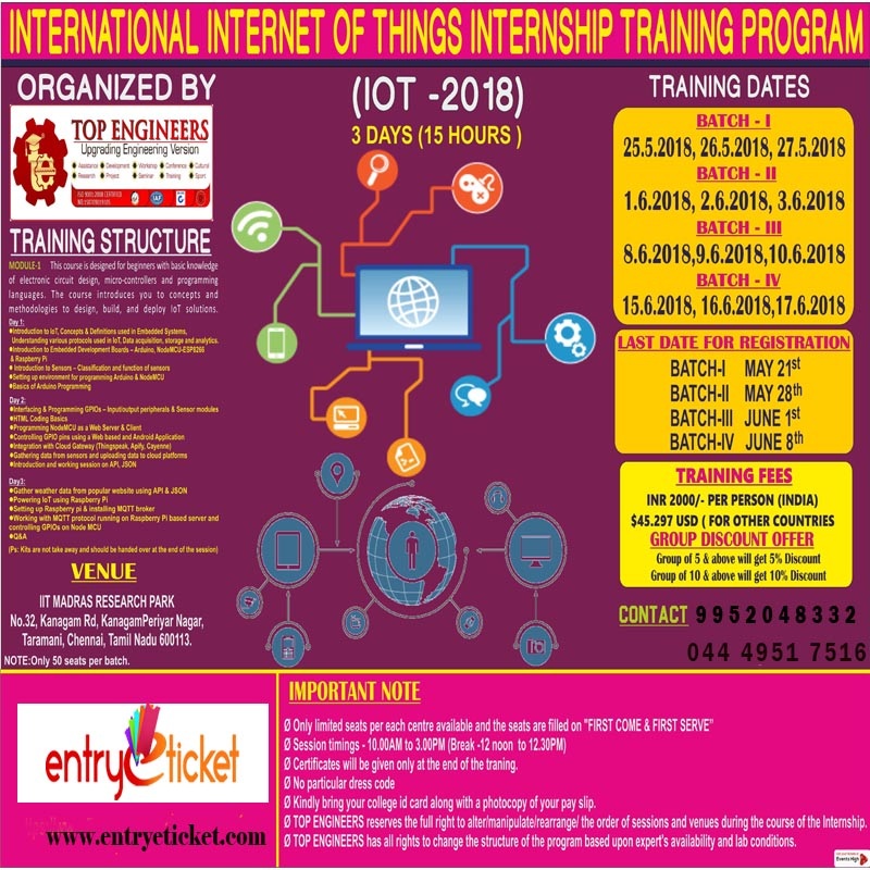 International Internet of Things Training Program - 2018, Chennai, Tamil Nadu, India