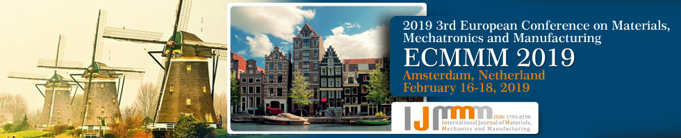 2019 3rd European Conference on Materials, Mechatronics and Manufacturing (ECMMM 2019), Amsterdam, Netherlands