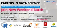 Enrolment Is Underway For A New Weekend Batch On Data Science