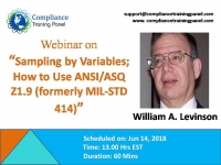 Sampling by Variables; How to Use ANSI/ASQ Z1.9 (formerly MIL-STD 414)