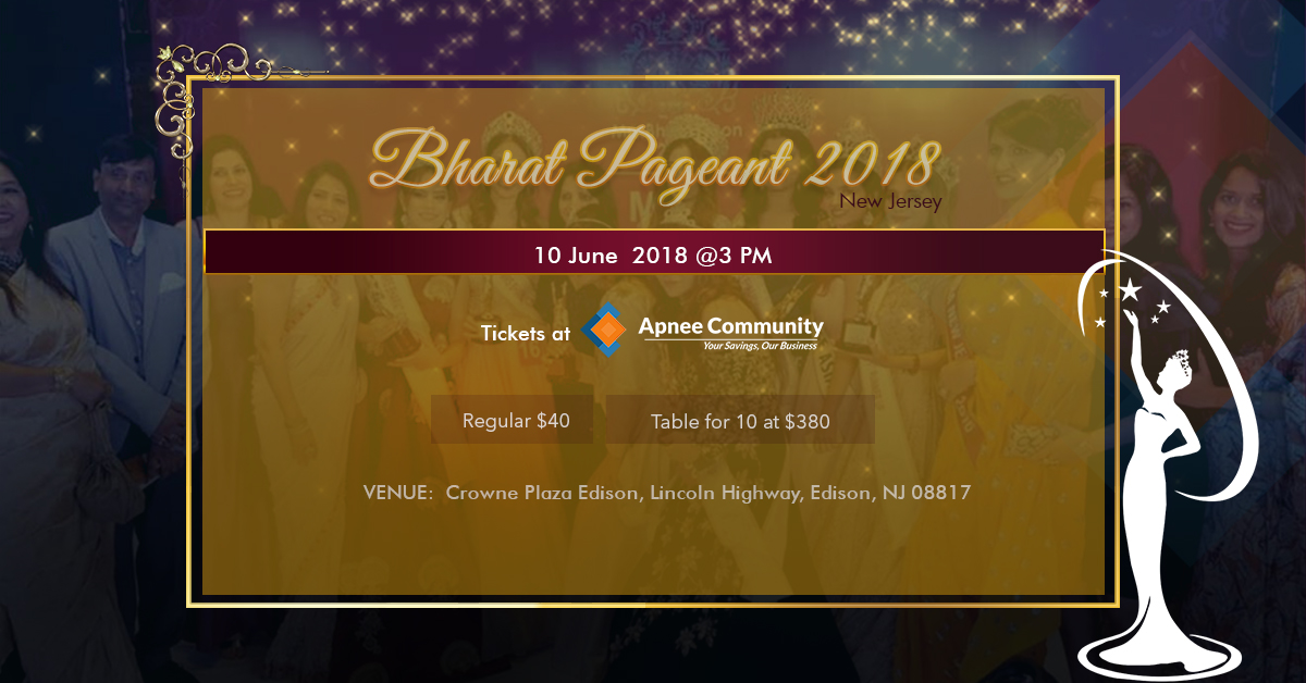 Miss Bharat Pageant 2018 - Live in New Jersey, Edison, New Jersey, United States