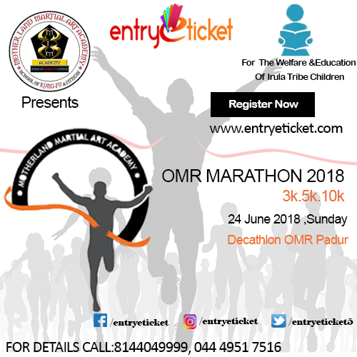 OMR MARATHON 2018 - RUN FOR THE EDUCATION OF IRULA TRIBE CHILDREN, Chennai, Tamil Nadu, India