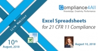 Spreadsheets for 21 CFR 11 Compliance 2018