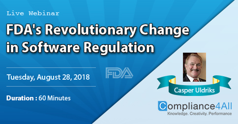 Revolutionary Change in FDA Software Regulation, Fremont, California, United States