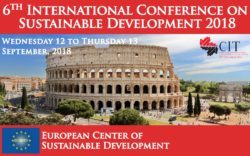 ICSD 2018 : 6th International Conference on Sustainable Development, 12 - 13 September 2018 Rome, Italy, Rome, Lazio, Italy