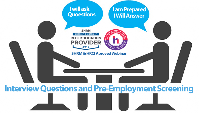 Interview Questions and Pre-Employment Screening: What Every Employer Needs to Know - Title VII, ADA/ADAAA, PDL, GINA, I-9s and Affirmative Action, Denver, Colorado, United States