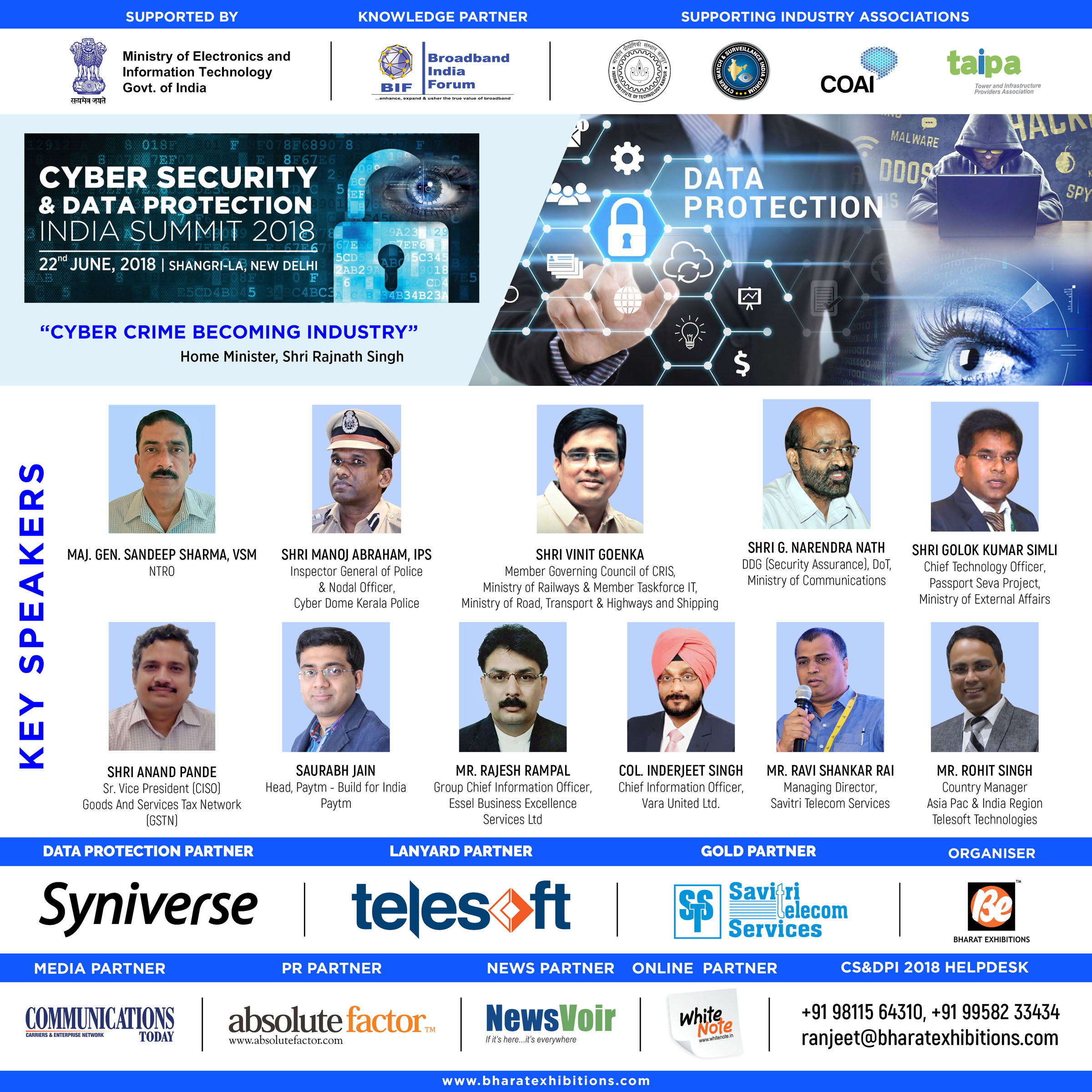 Cyber Security & Data Protection India Summit 2018, Central Delhi, Delhi, India