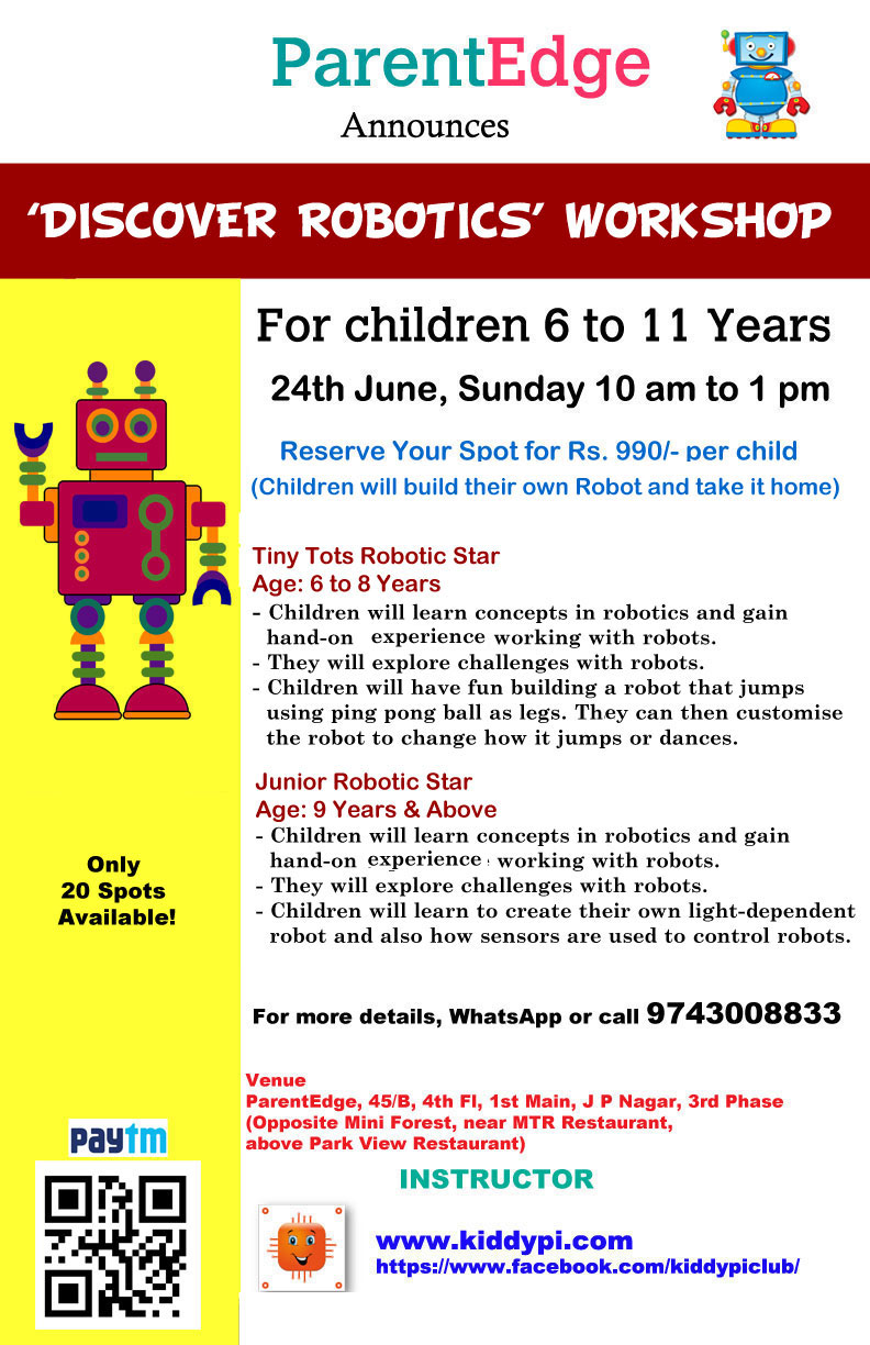 Discover Robotics Workshop, Bangalore, Karnataka, India