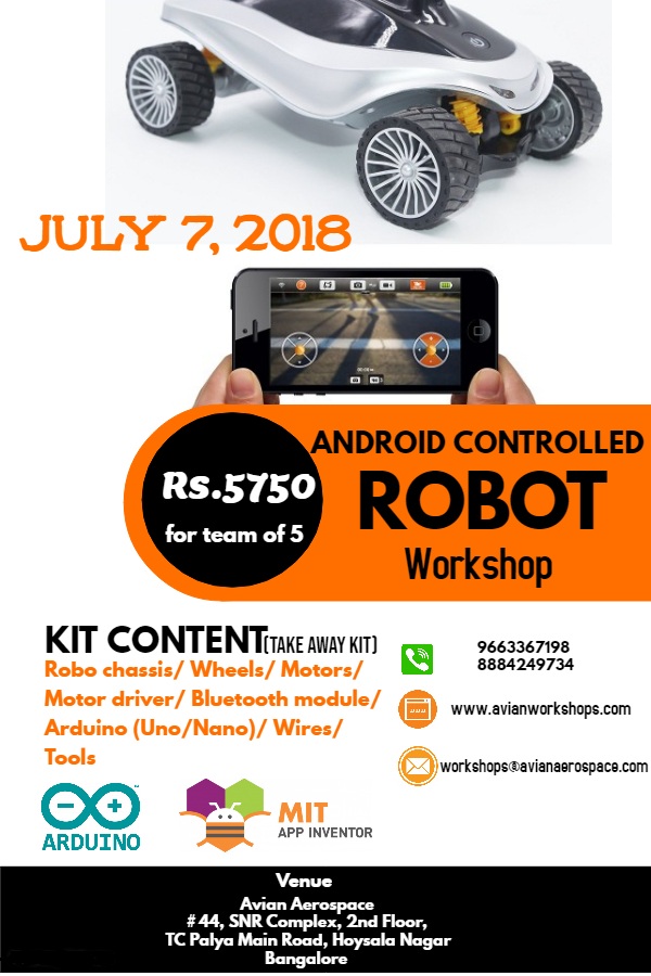 One day workshop on Android Controlled Robot, Bangalore, Karnataka, India
