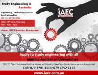 Study Engineering Abroad - Info & Admissions Day @ IAEC Ahmedabad on 28th June 2018 ,Thursday.
