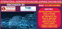 INTERNATIONAL WORKSHOP ON MACHINE LEARNING (MACHINE-2018)