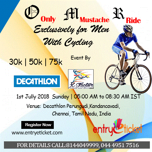 OMR(ONLY MUSTACHE RIDE) - EXCLUSIVELY FOR MEN - WITH CYCLING, Chennai, Tamil Nadu, India