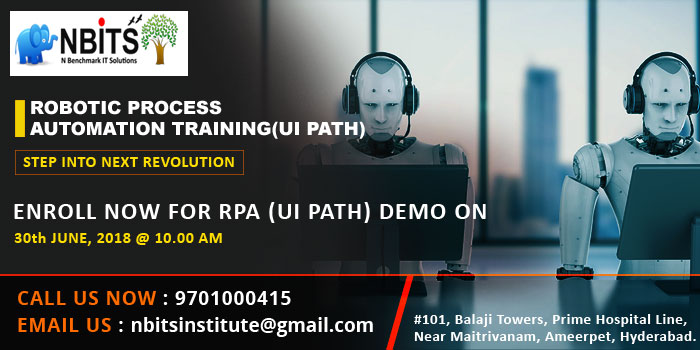 RPA Uipath Free Online and Offline Demo On June 30th at 10 AM IST, Hyderabad, Andhra Pradesh, India