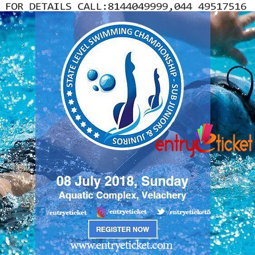 State Level Swimming Championship - Sub Juniors & Juniors | Entryeticket, Chennai, Tamil Nadu, India