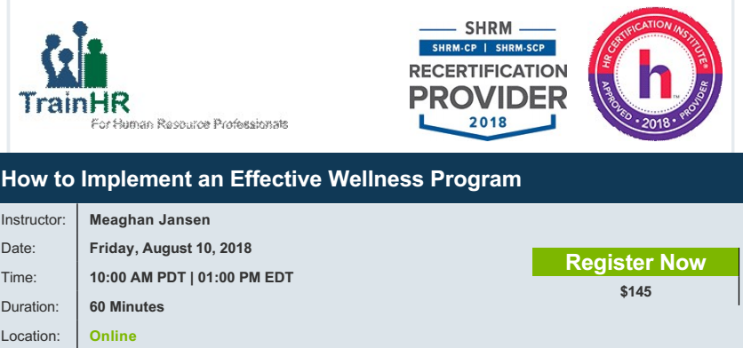 How to Implement an Effective Wellness Program, Fremont, California, United States